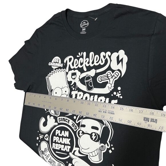Simpsons Men’s M El Bart Graffiti T-Shirt Milhouse Universal Carumba Skateboard - Picture 3 of 7